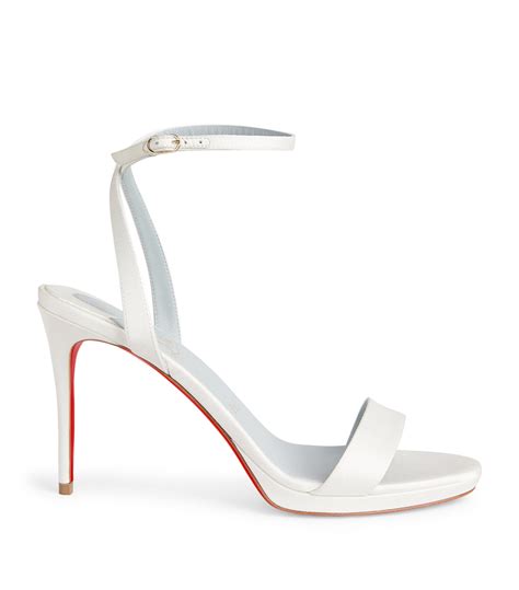 christian louboutin white heel sandals.